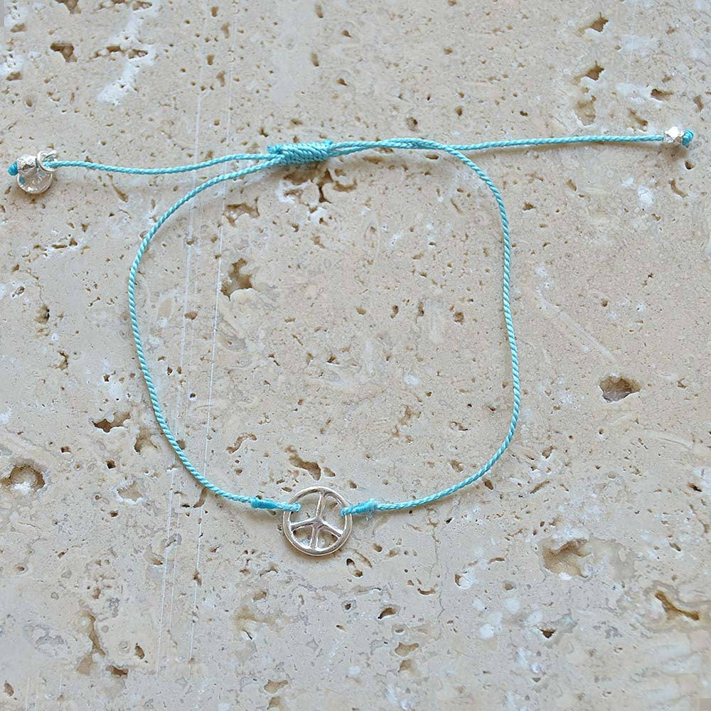 Bracelet tressé peace argent 925