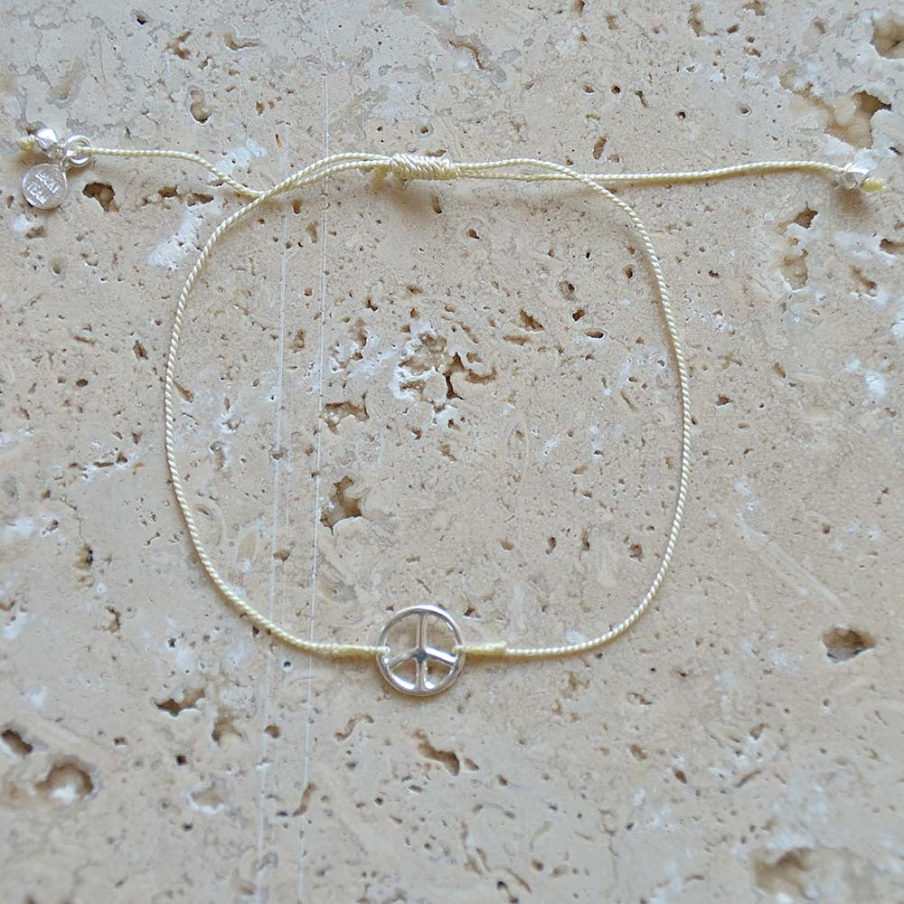 Bracelet tressé peace argent 925