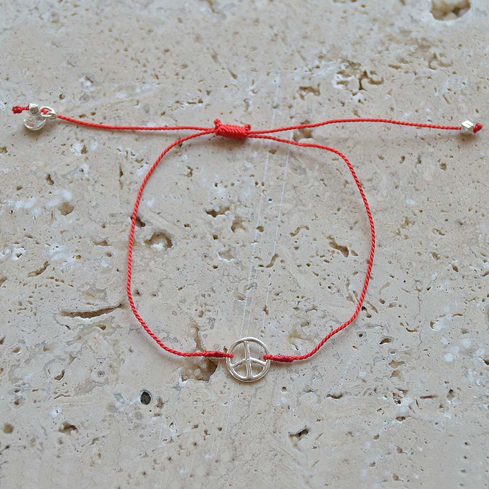Bracelet tressé peace argent 925