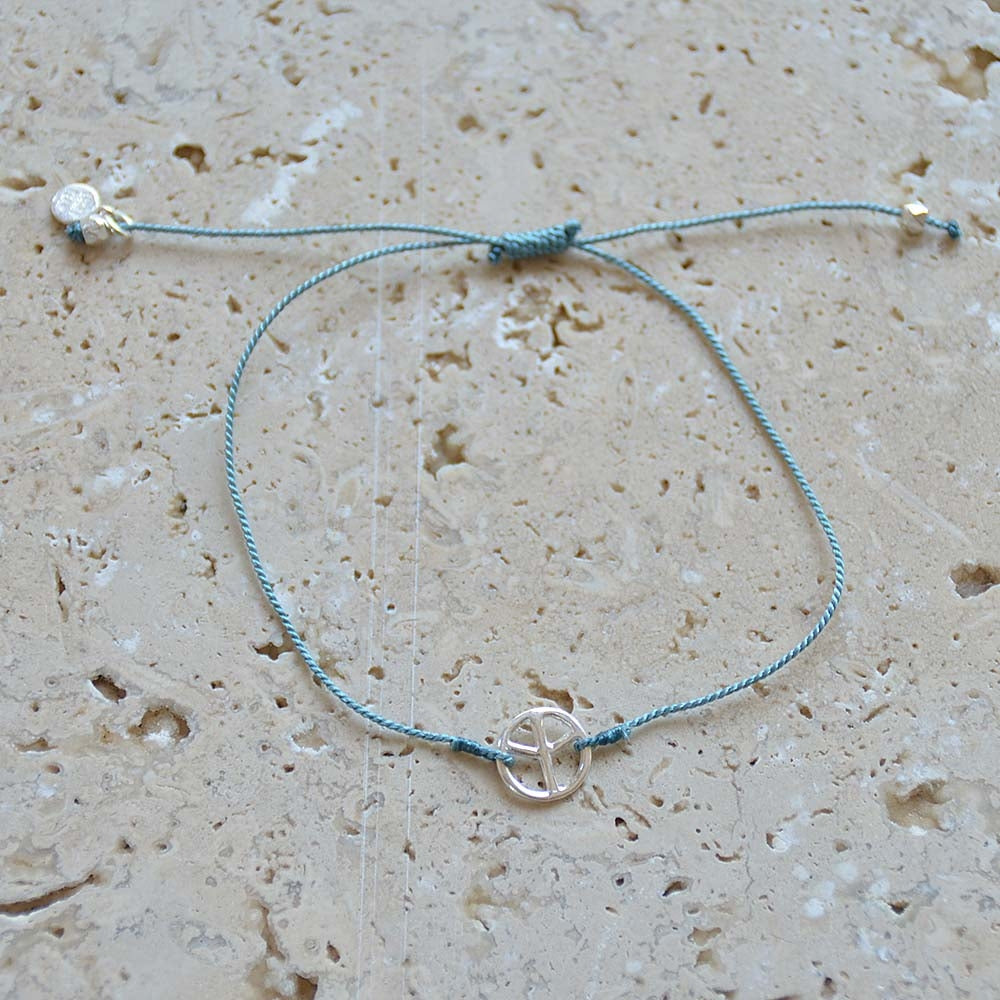 Bracelet tressé peace argent 925