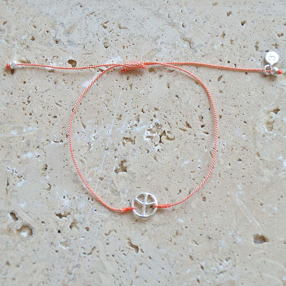 Bracelet tressé peace argent 925
