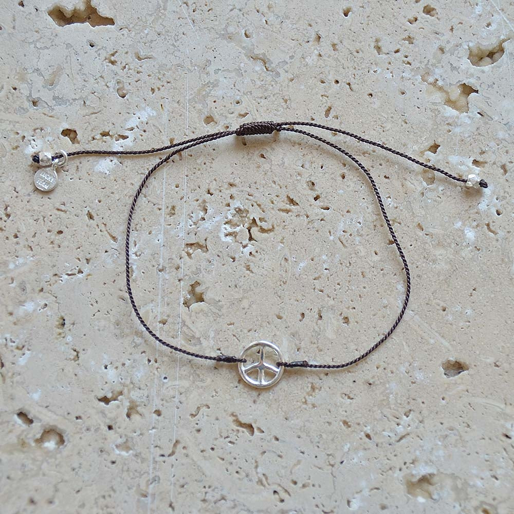 Bracelet tressé peace argent 925