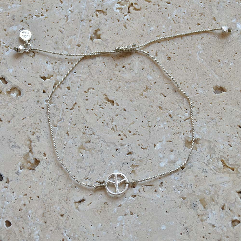 Bracelet tressé peace argent 925