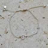 Bracelet tressé peace argent 925