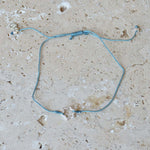 Bracelet fil fin etoile de David argent 925 - BLEU JEAN