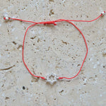 Bracelet fin tressé etoile de David argent 925 et zircons