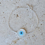 Bracelet argent 925 et oeil nacre - L