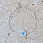 Bracelet argent 925 et oeil nacre - S