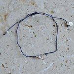 Bracelet fil fin coloré coeur argent 925 et zircon