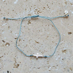 Bracelet tressé et croix argent 925