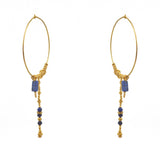 Créoles XL dorées chaine et pierres - LAPIS