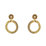 Boucles dorées anneaux martelés