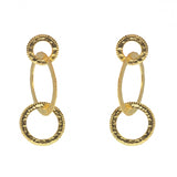 Boucles dorées anneaux martelés