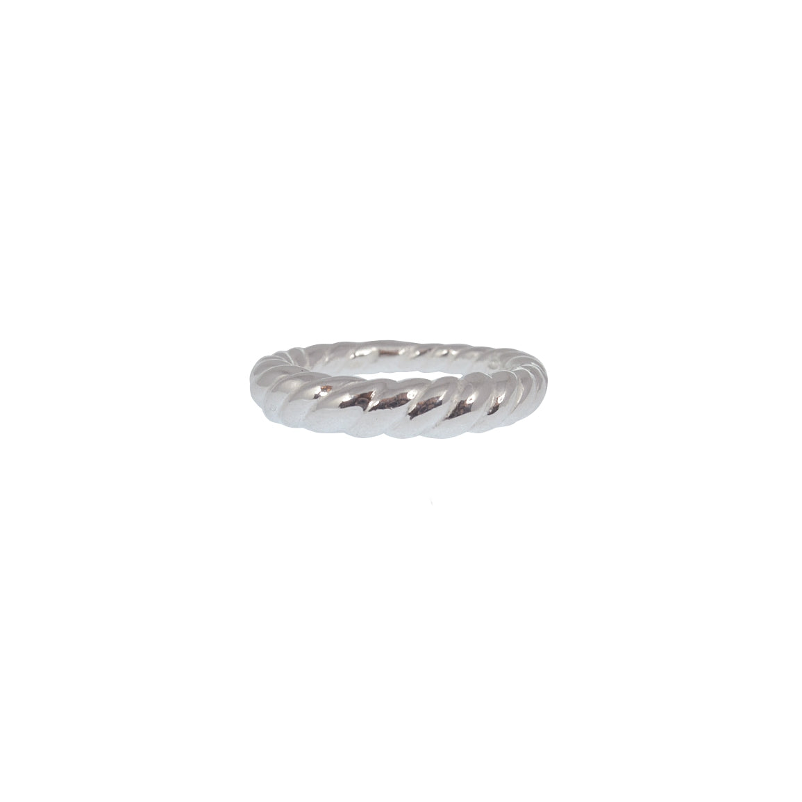 Bague anneau torsadé en argent 925 - Bagues