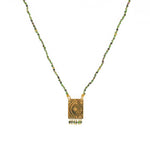Collier cordon pierres plaque astres et pampilles - RUBIS
