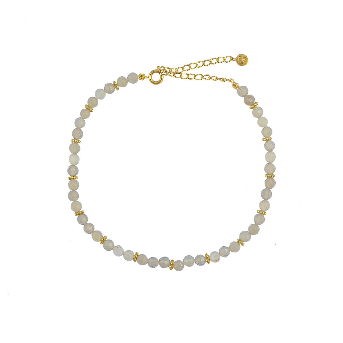 Bracelet de cheville doré et perles - LABRADORITE