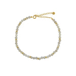 Bracelet de cheville doré et perles - LABRADORITE