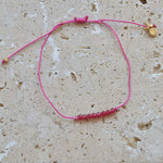 Bracelet tressé coloré et pierres