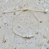 Bracelet tressé argent 925 et zircons blancs