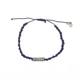 Bracelet cordon et plaque Love / Lucky argent 925
