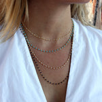 Collier doré Santa Maria en Préhnite