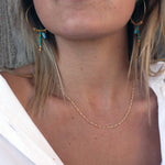 Collier doré Santa Maria en Préhnite