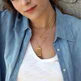 Collier doré maille rombo XXL