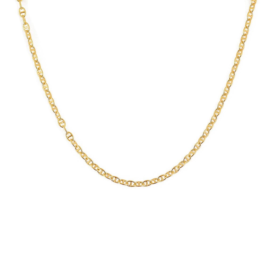 Collier doré maille marine ronde - 38CM