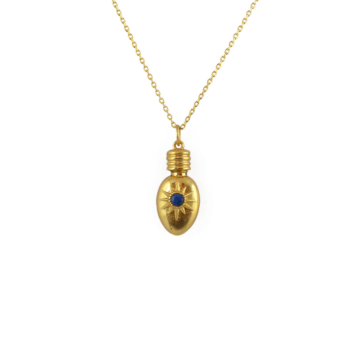 Collier doré pendentif flasque porte bonheur - LAPIS