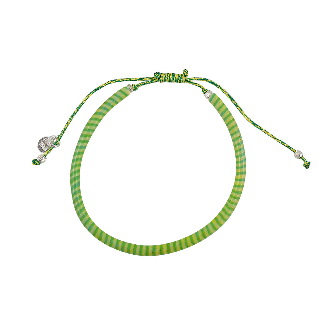 Bracelet mali sur cordon - VERT CLAIR