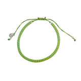 Bracelet mali sur cordon - VERT CLAIR