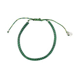 Bracelet mali sur cordon - VERT & NOIR
