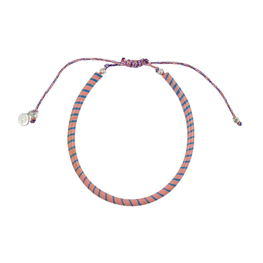 Bracelet mali sur cordon - ROSE & BLEU