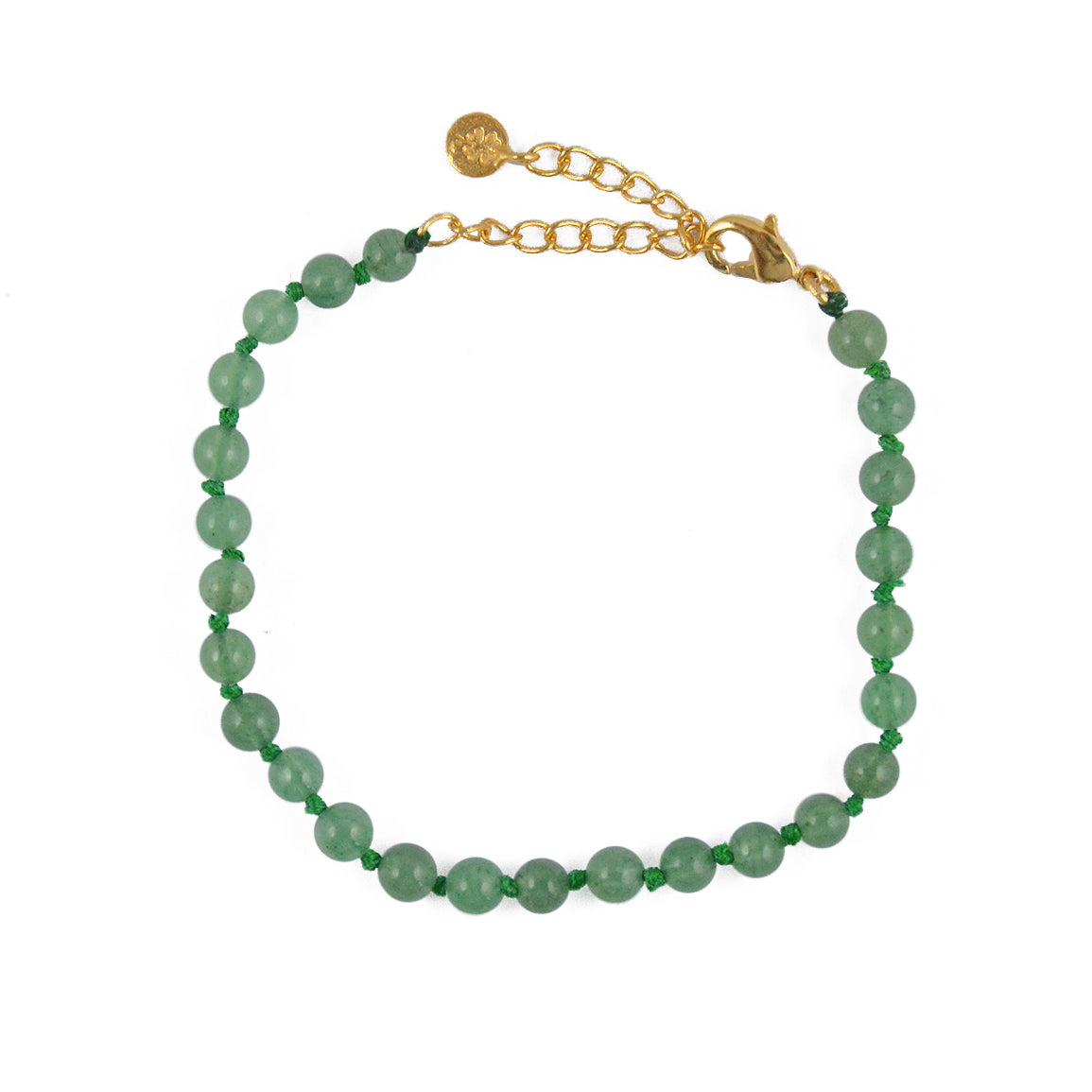 Bracelet perles et noeuds - VERT