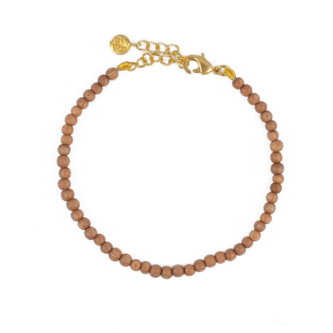 Bracelet perles fines en bois naturel