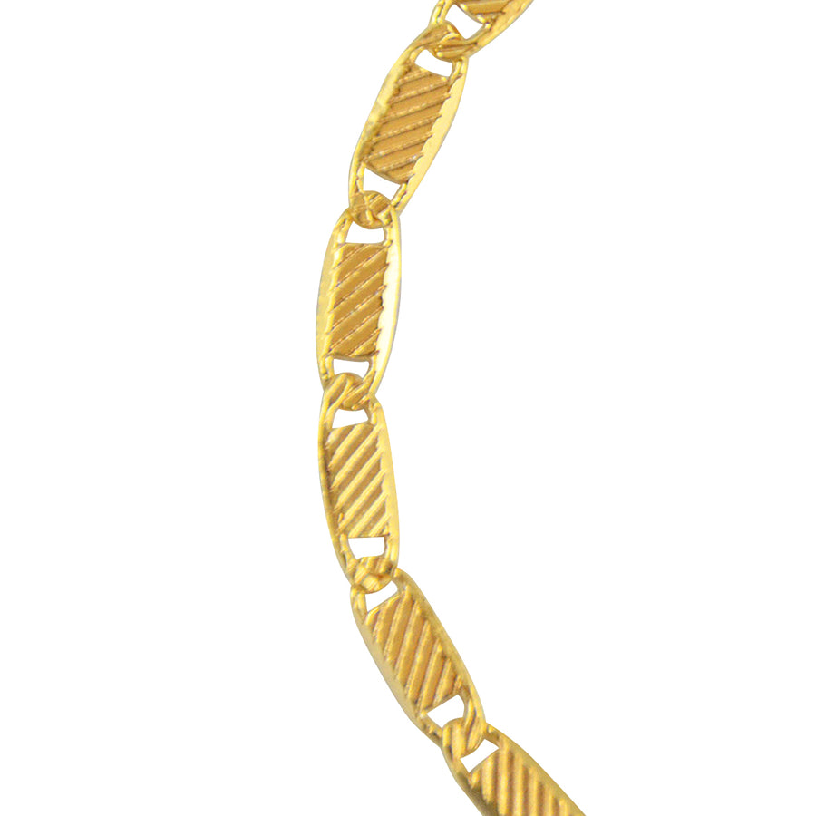 Bracelet doré maille texturée