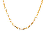 Collier doré maille rectangle - 38CM