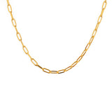 Collier doré maille rectangle - 38CM