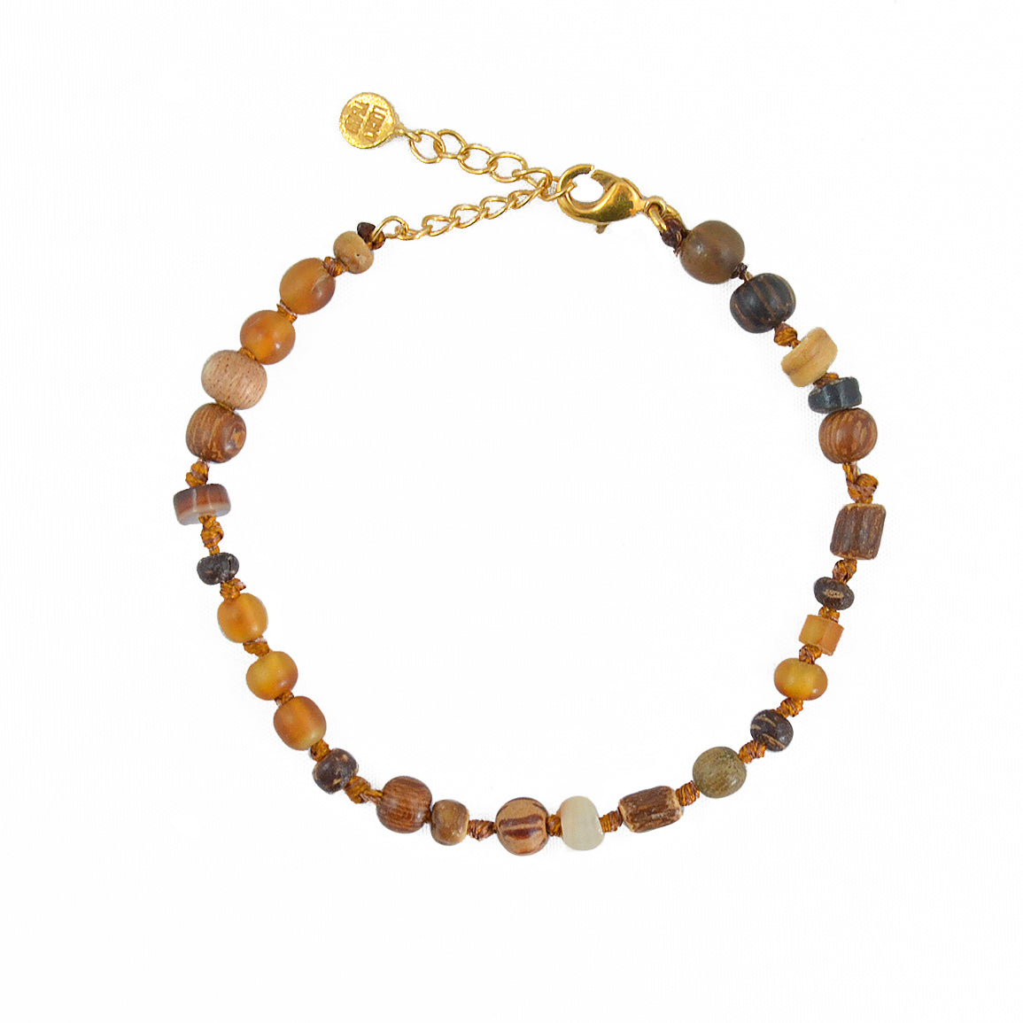 Bracelet perles et noeuds - MIX BOIS