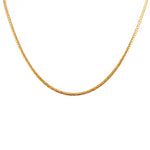 Collier doré maille haricot bombé - 38CM