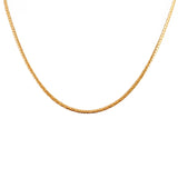 Collier doré maille haricot bombé - 38CM
