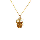 Collier doré bouddha et pierre naturelle - PREHNITE
