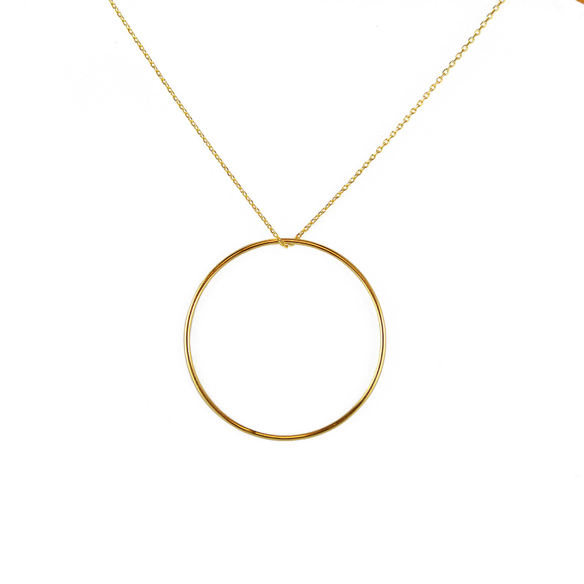 Collier doré anneau S M L ou XL - L