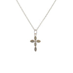 Luckyteam bijoux femme argent 925 collier croix labradorite