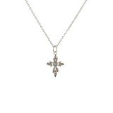 Collier argent 925 croix feuille labradorite