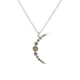Collier argent 925 croissant de lune et labradorite