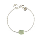 Bracelet en argent 925 et pierre rectangulaire facettée