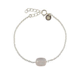 Bracelet en argent 925 et pierre rectangulaire facettée