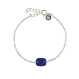 Bracelet en argent 925 et pierre rectangulaire facettée
