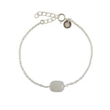 Bracelet en argent 925 et pierre rectangulaire facettée